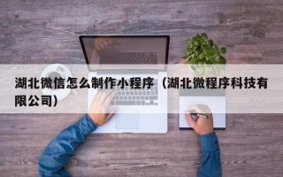 巨野湖北微信怎么制作小程序（湖北微程序科技有限公司）